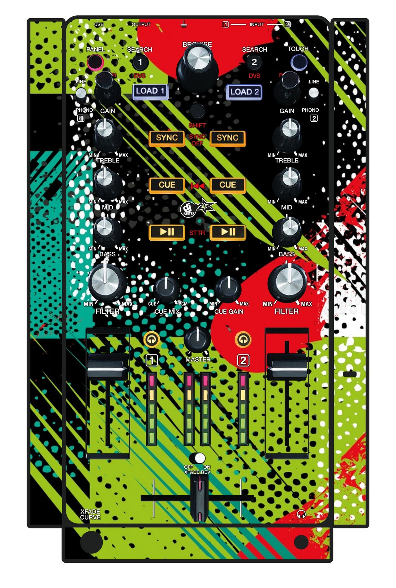 Akai Pro AMX Skin Fractor Green
