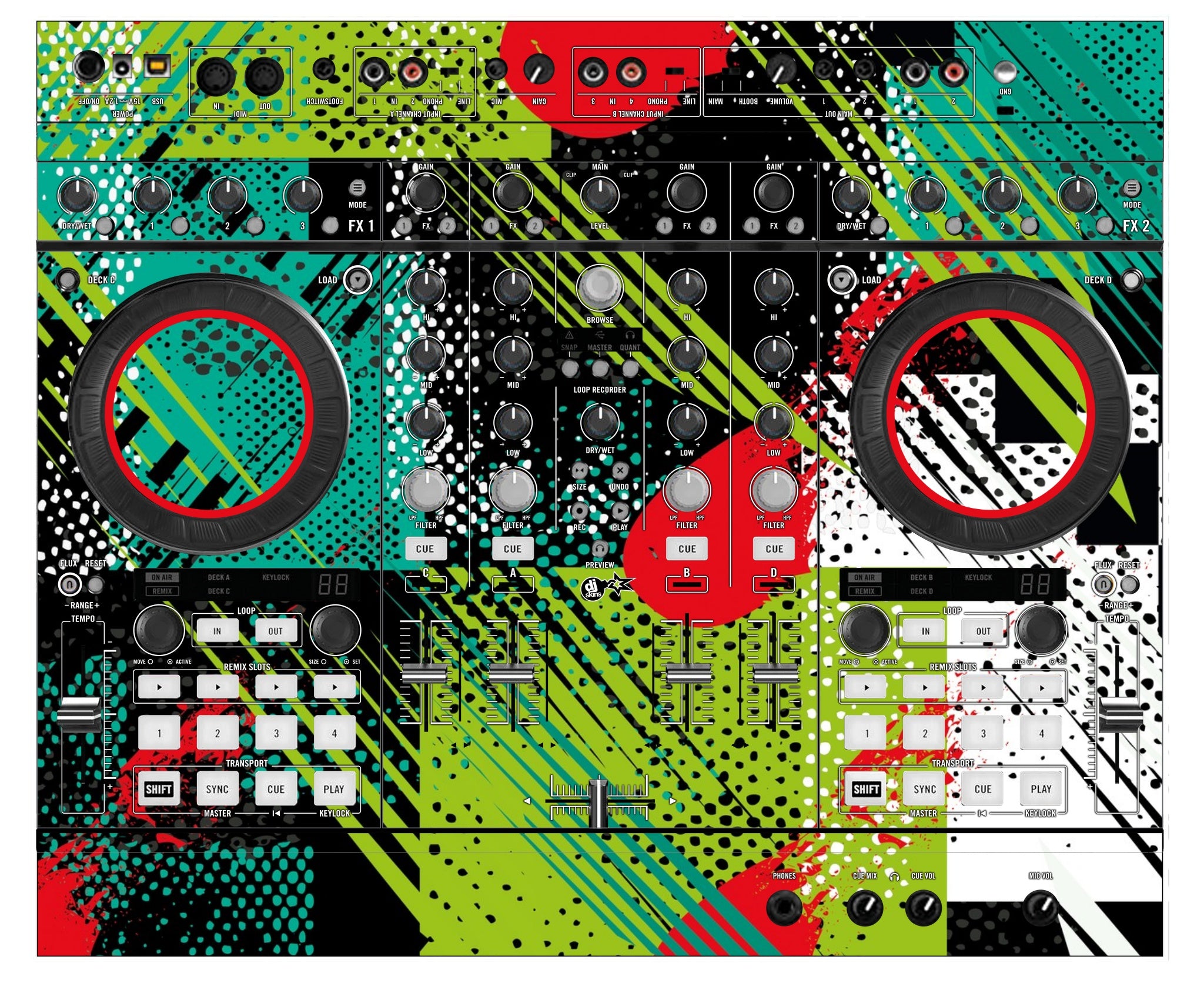 Native Instruments S4 MK2 Skin Fractor Green