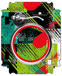 Technics 1200 / 1210 MK2 VERTICAL Skin Fractor Green