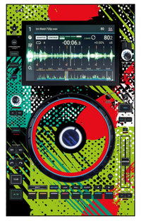 Denon DJ SC 6000 Skin Fractor Green