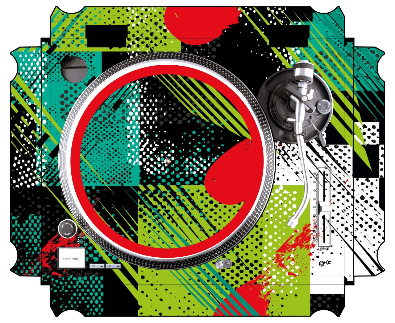 Technics 1200 / 1210 MK2 Skin Fractor Green