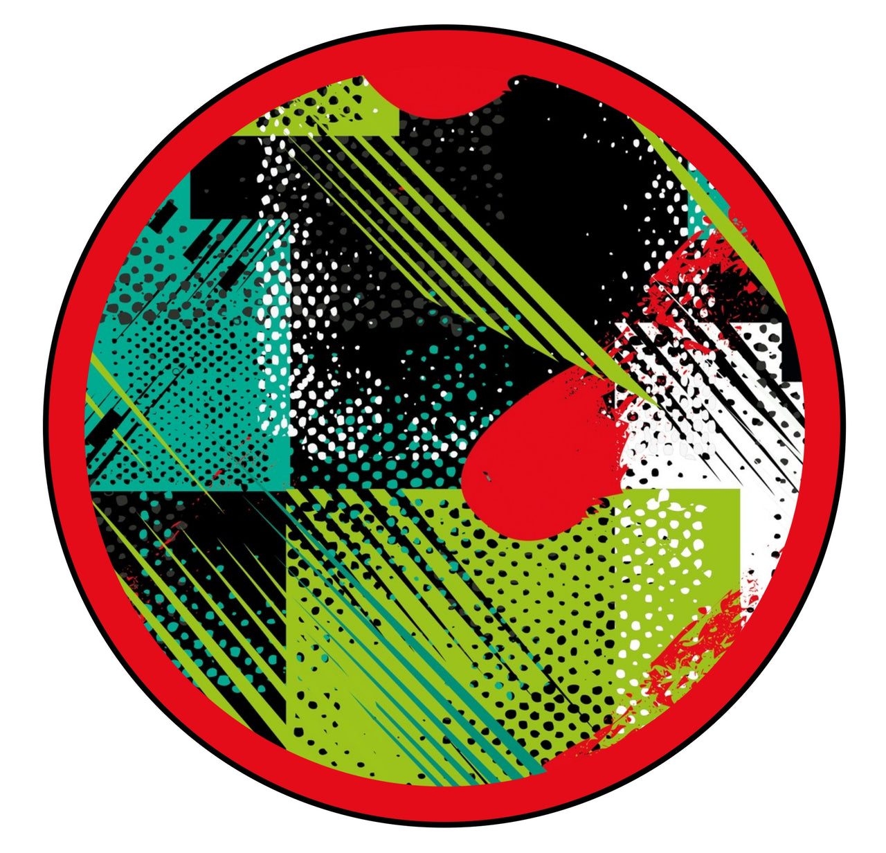 Universal Slipmat 12 Inch Skin Fractor Green