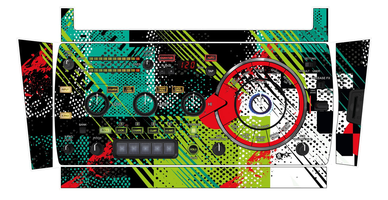 Pioneer DJ RMX 1000 Skin Fractor Green