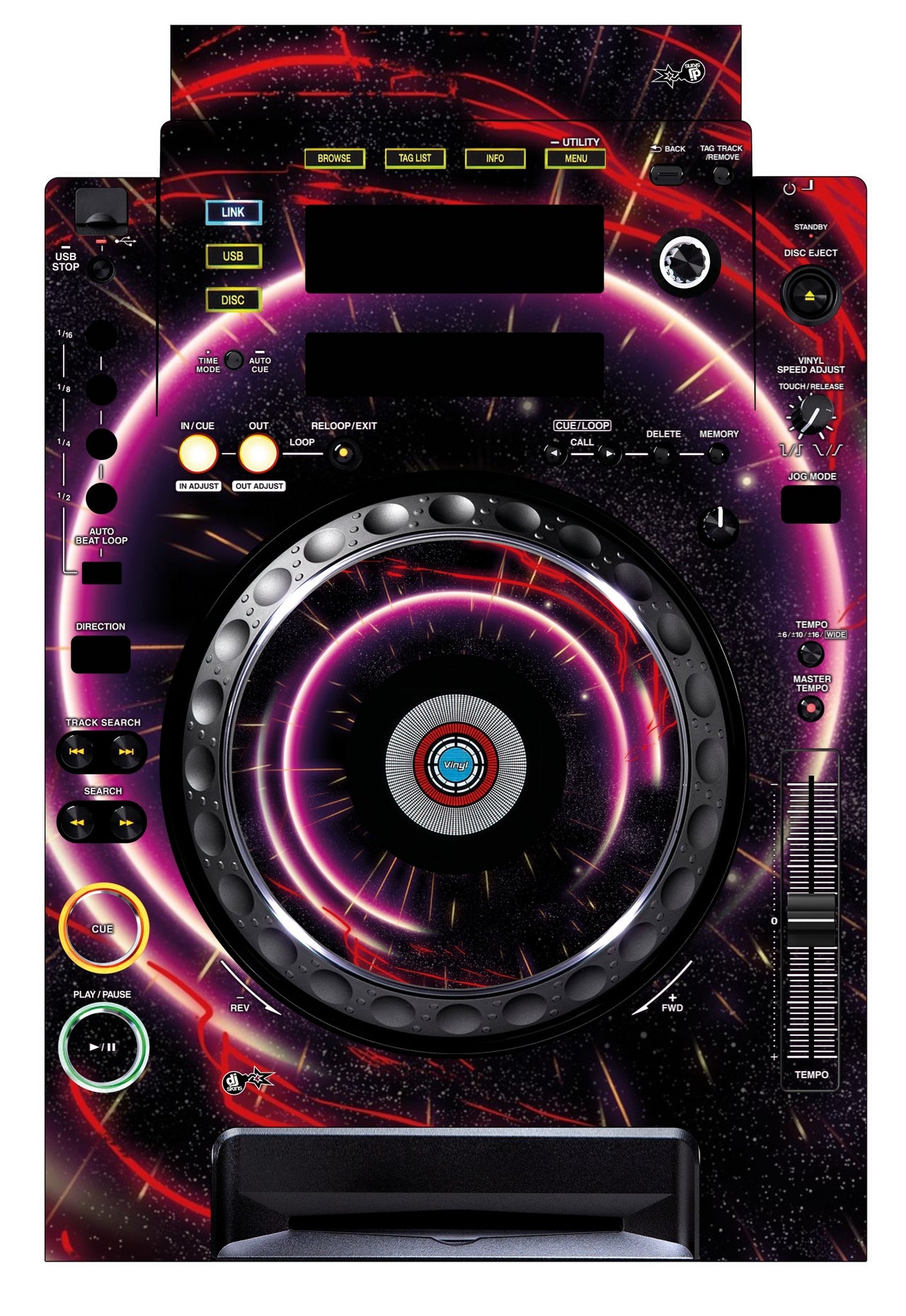 Pioneer DJ CDJ 900 Skin Futurewarp