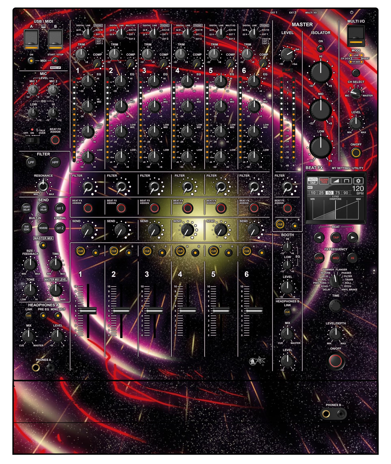 Pioneer DJ DJM V10 LF Skin Futurewarp
