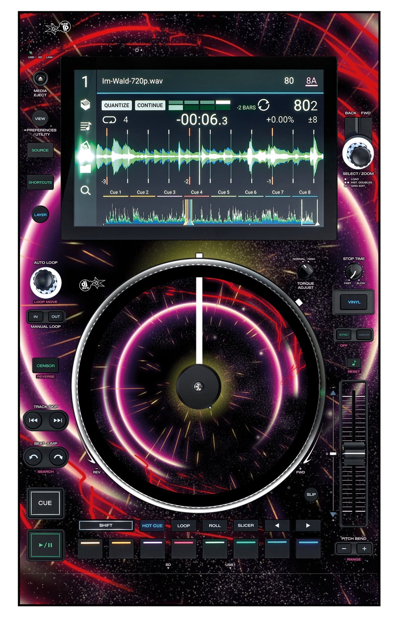 Denon DJ SC 6000 M Skin Futurewarp