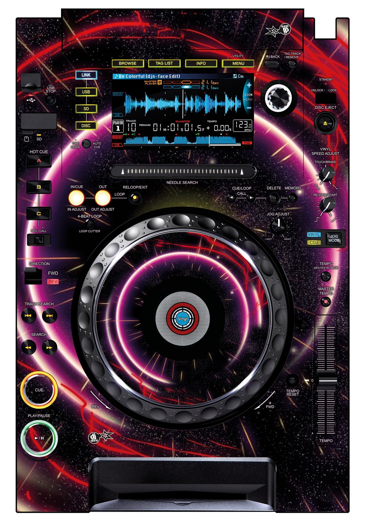 Pioneer DJ CDJ 2000 Skin Futurewarp