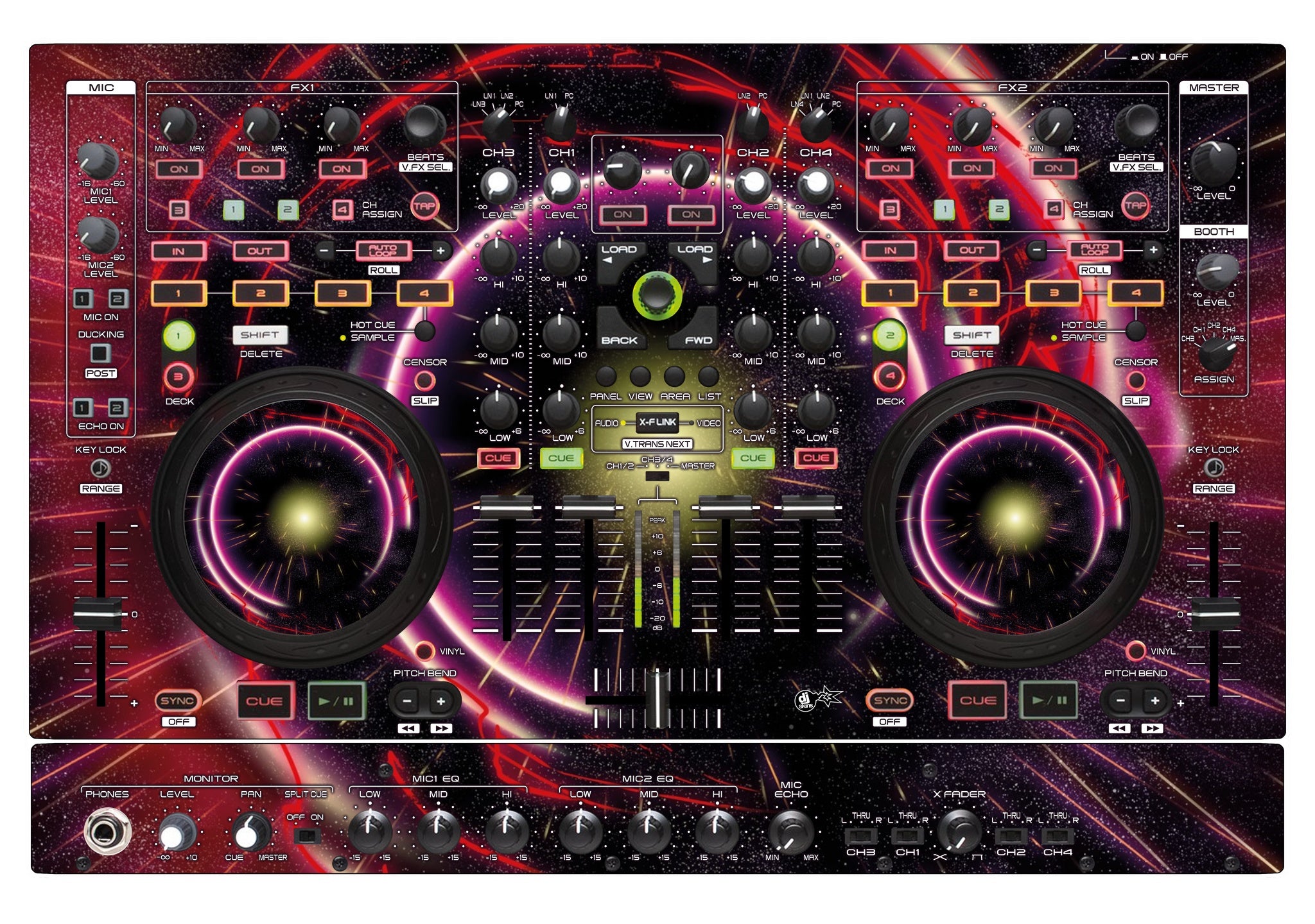 Denon DJ MC 6000 MK2 Skin Futurewarp