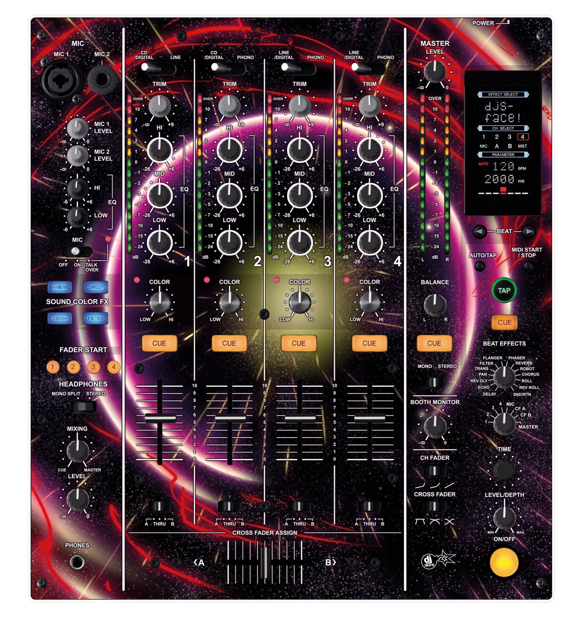 DJ Skins® Pioneer DJ DJM 800 Skin Futurewarp
