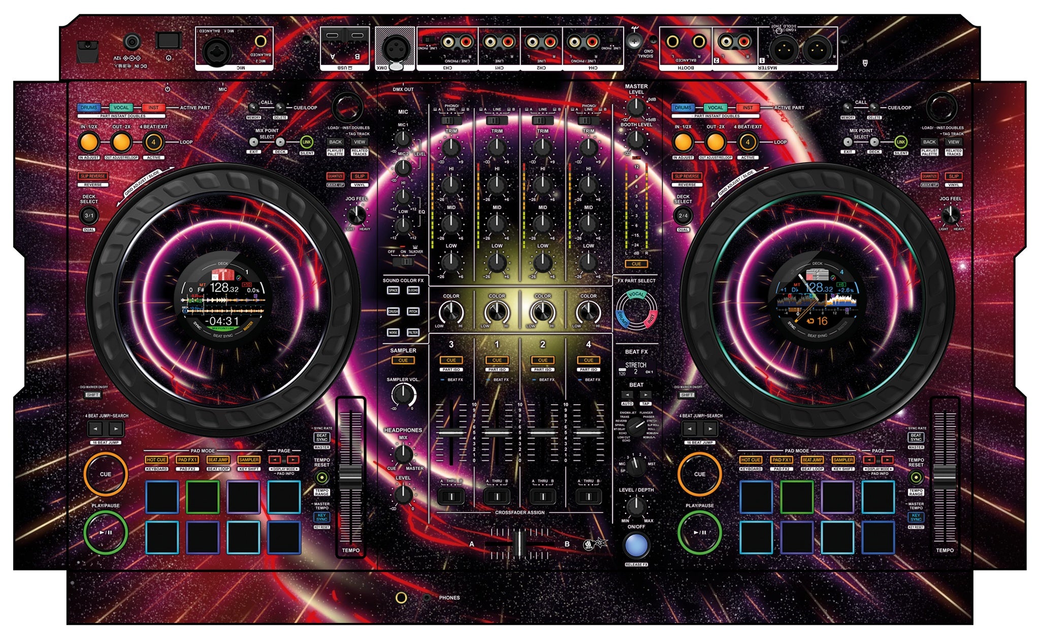 Pioneer DJ DDJ FLX10 Skin Futurewarp