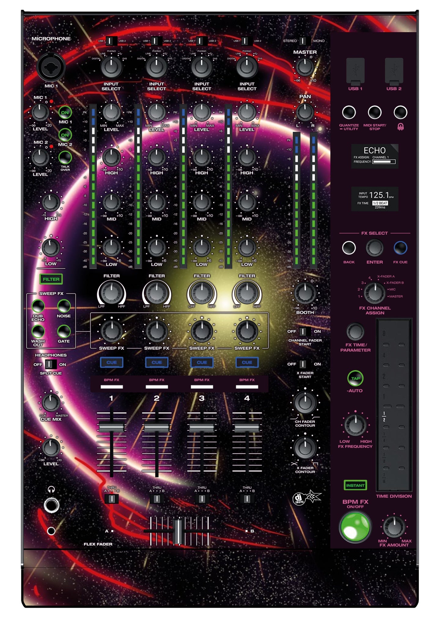 Denon DJ X 1850 Skin Futurewarp