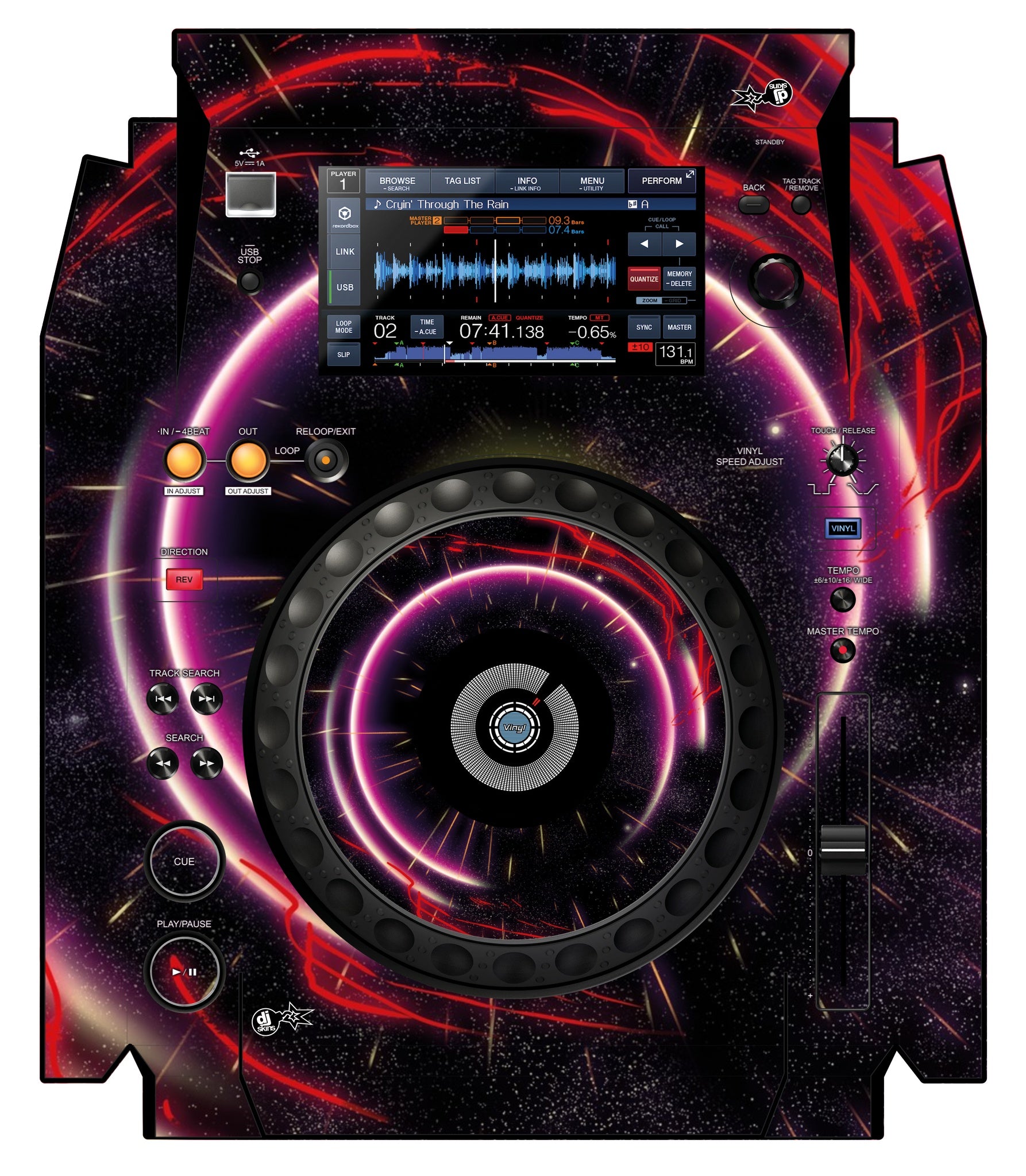 Pioneer DJ XDJ 1000 Skin Futurewarp
