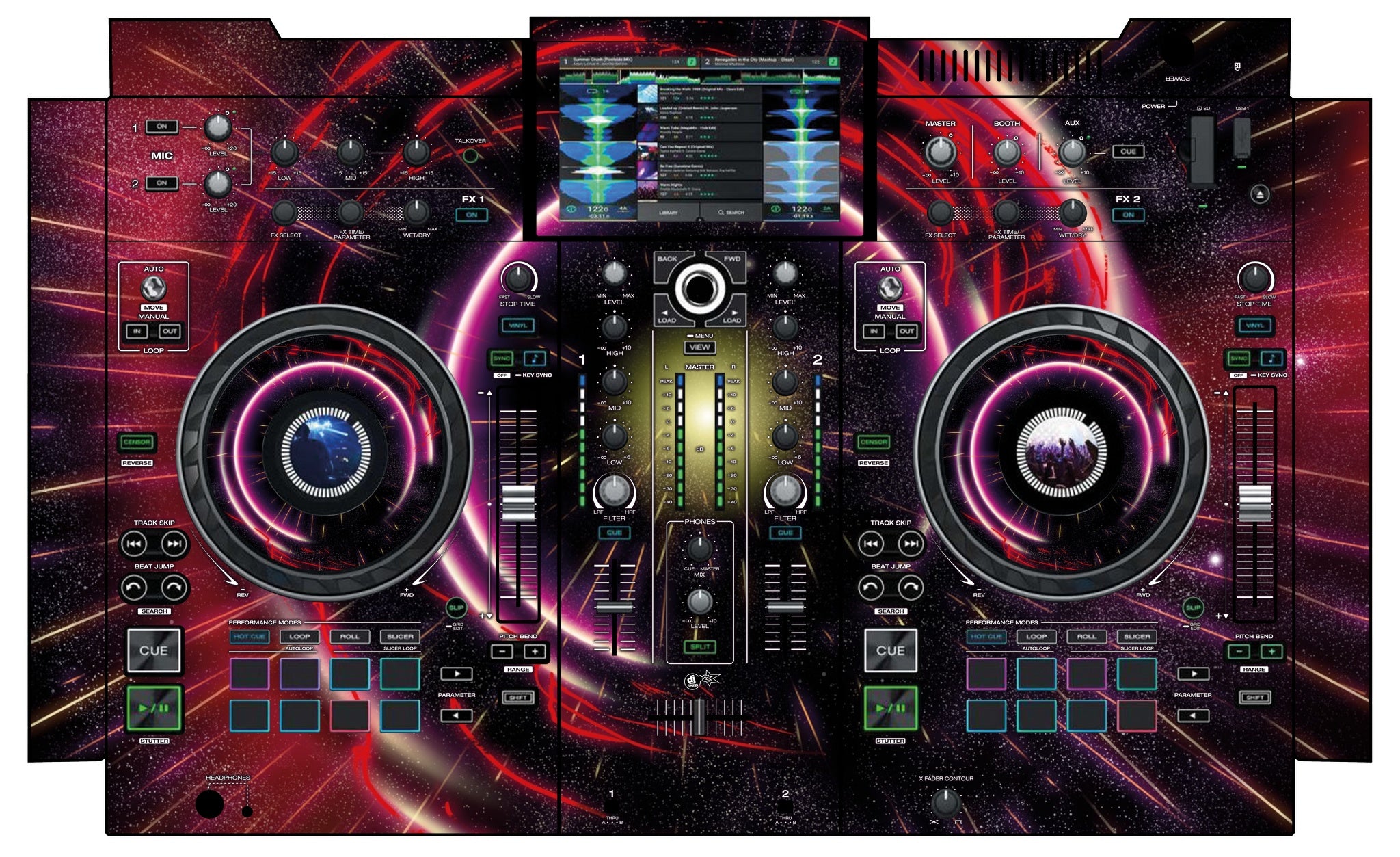 Denon DJ PRIME 2 Skin Futurewarp