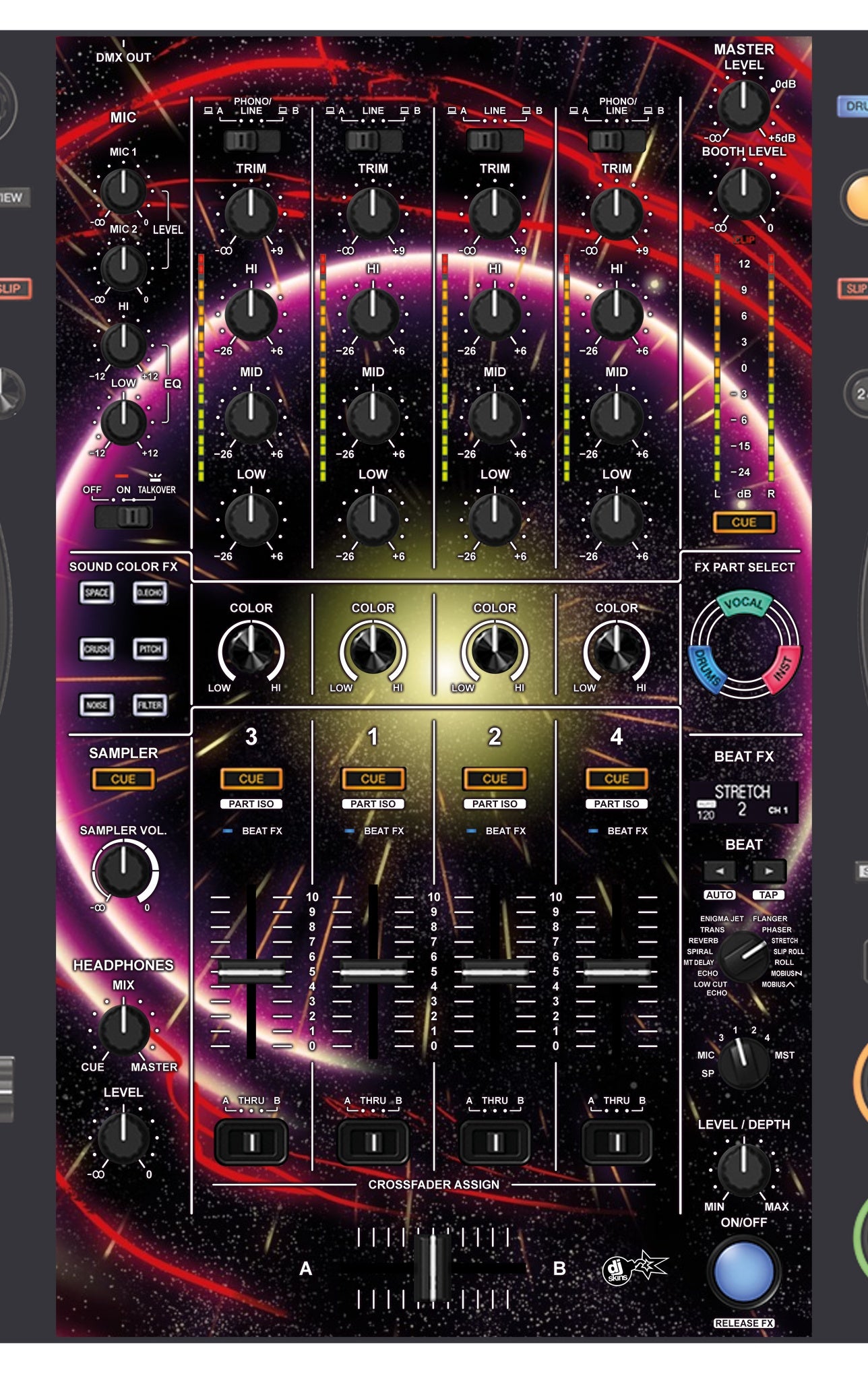 Pioneer DJ DDJ FLX10 MIXER Skin Futurewarp