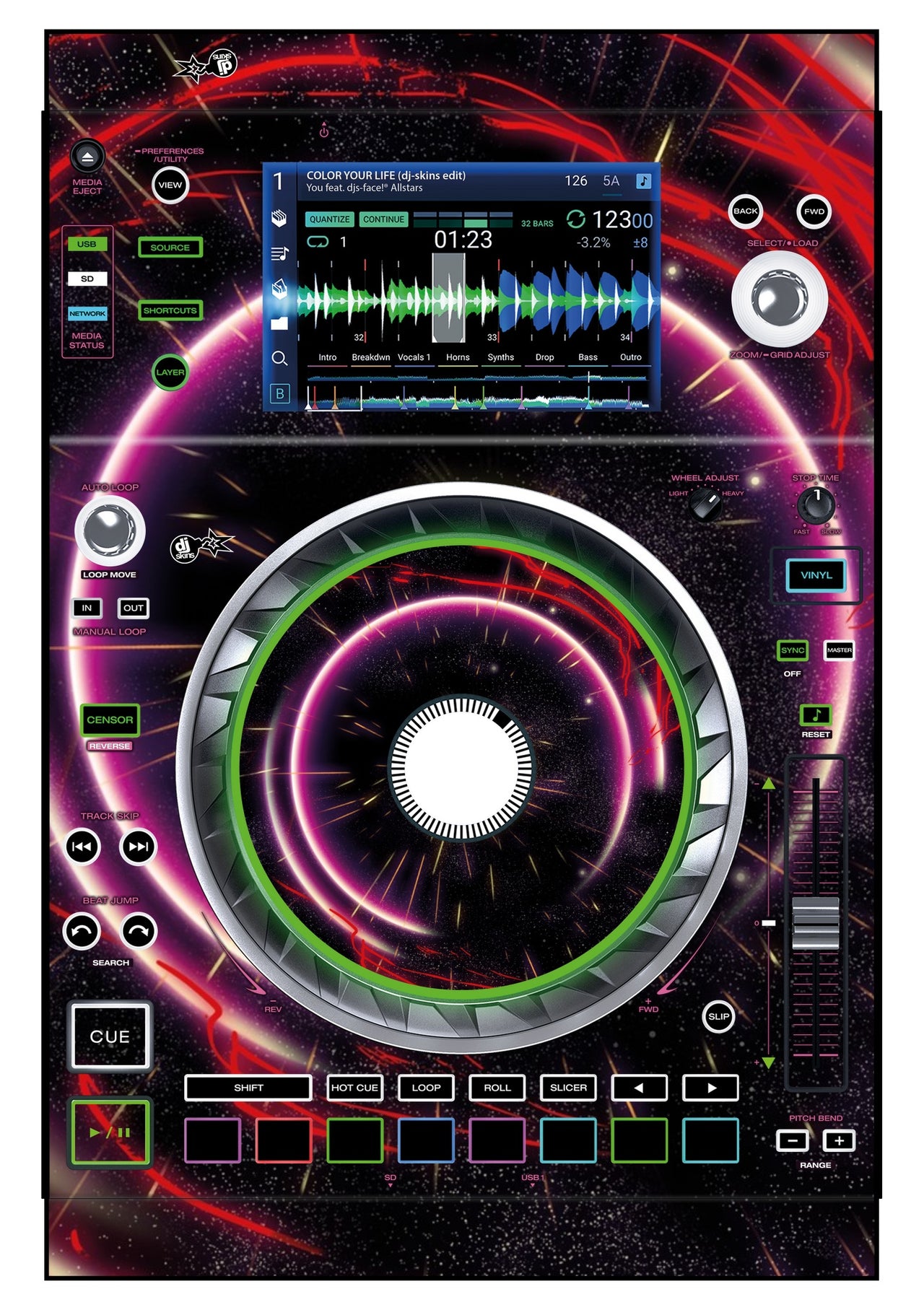 Denon DJ SC 5000 Skin Futurewarp