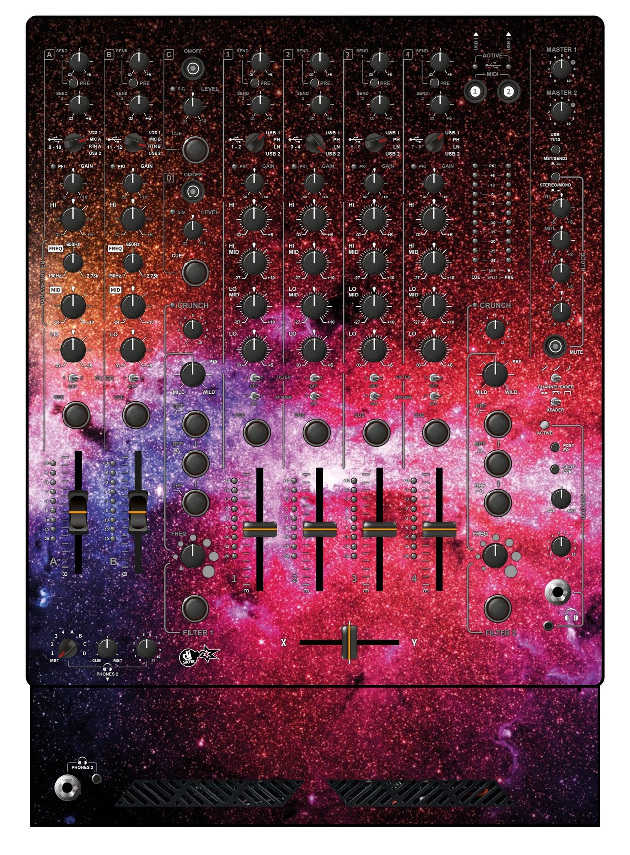 Allen and Heath XONE 96 Skin Galactica