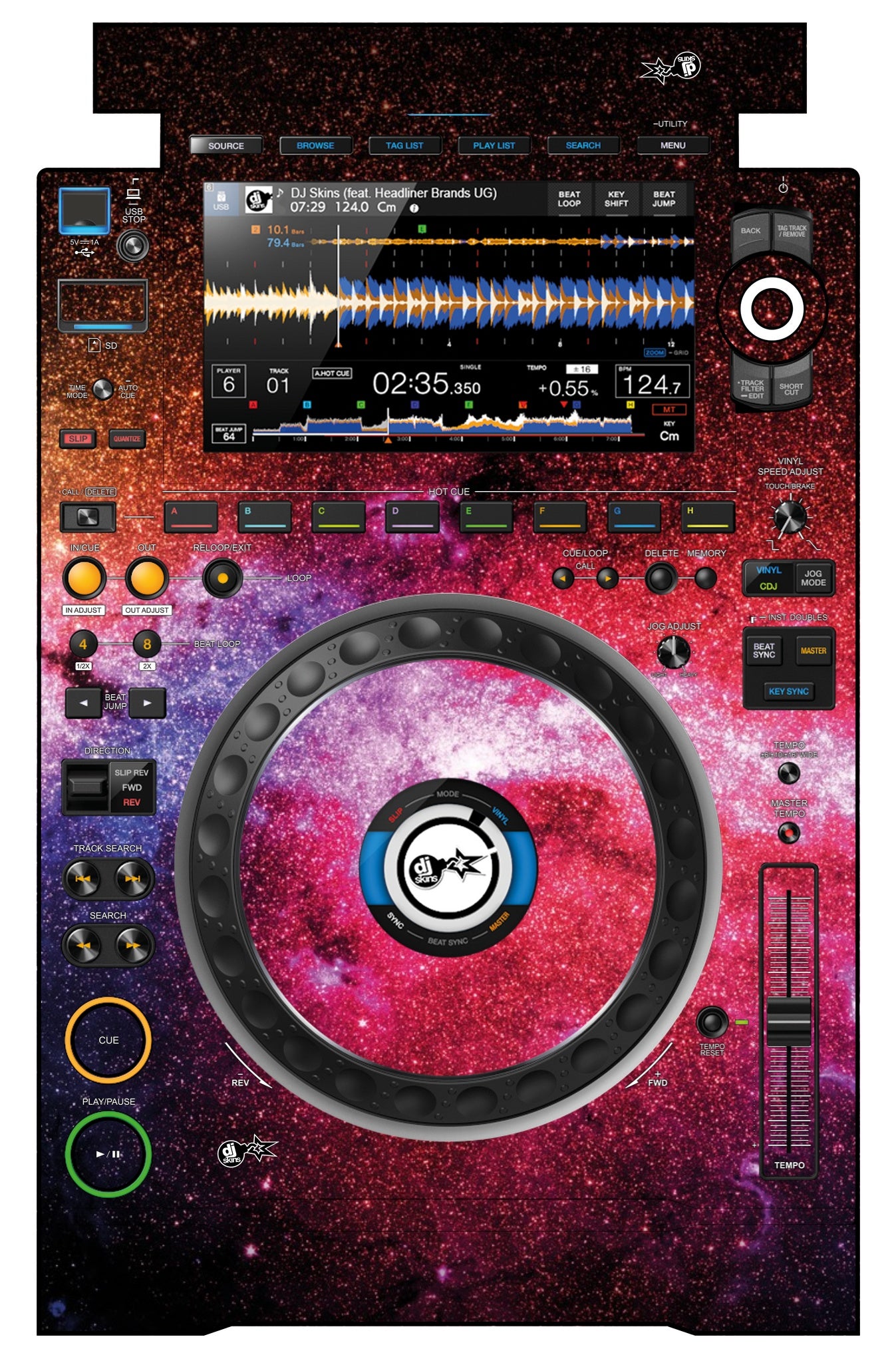 Pioneer DJ CDJ 3000 Skin Galactica