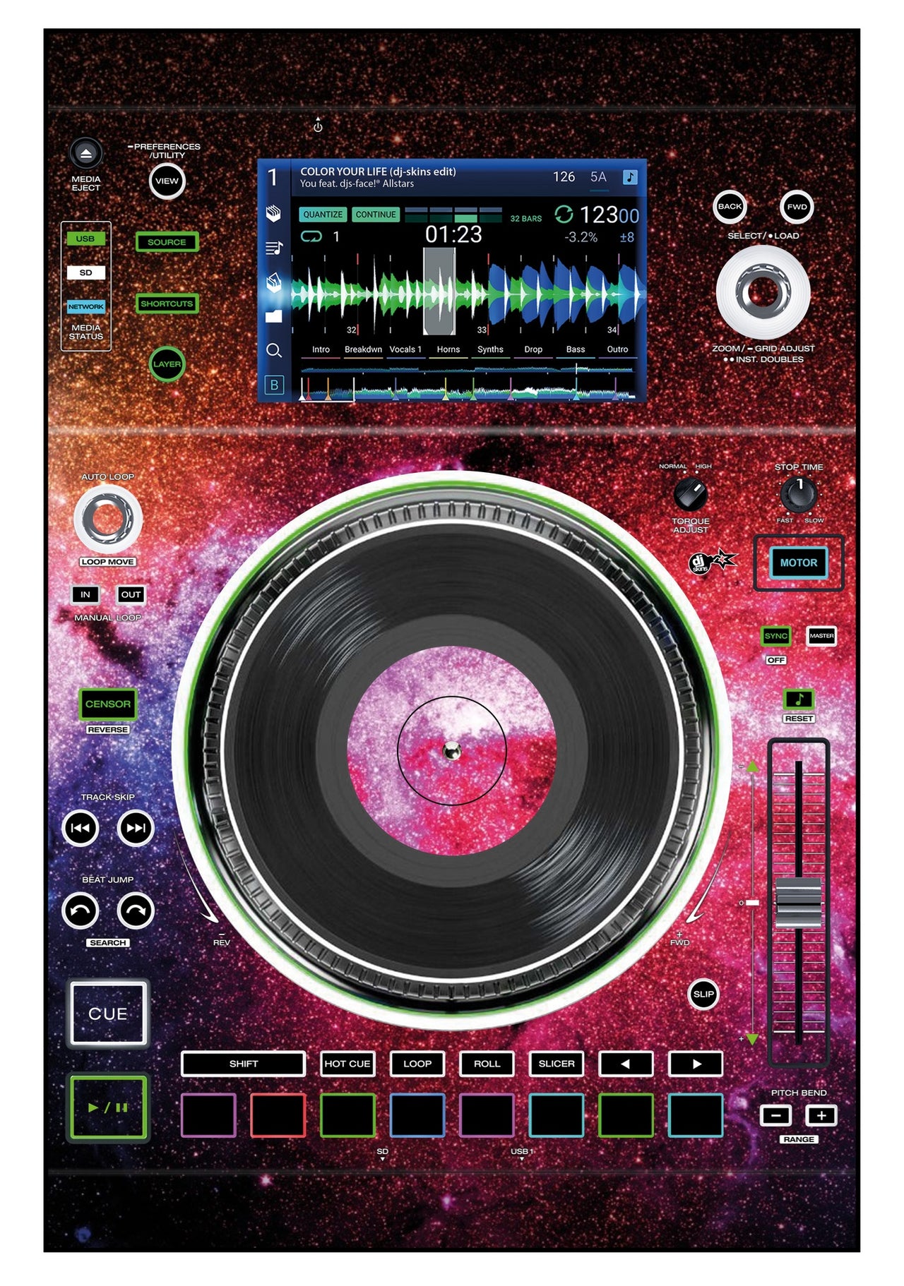 Denon DJ SC 5000 M Skin Galactica