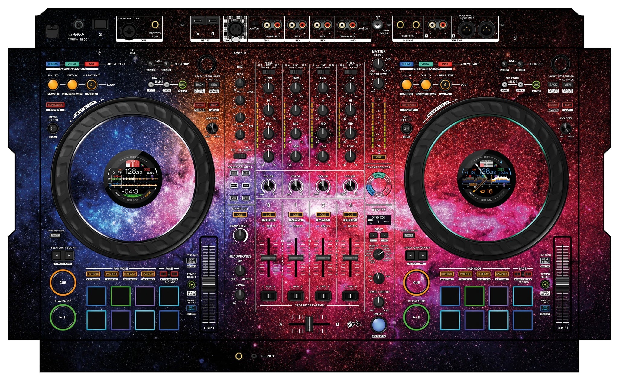 DJ Skins® Pioneer DJ DDJ FLX10 Skin Galactica