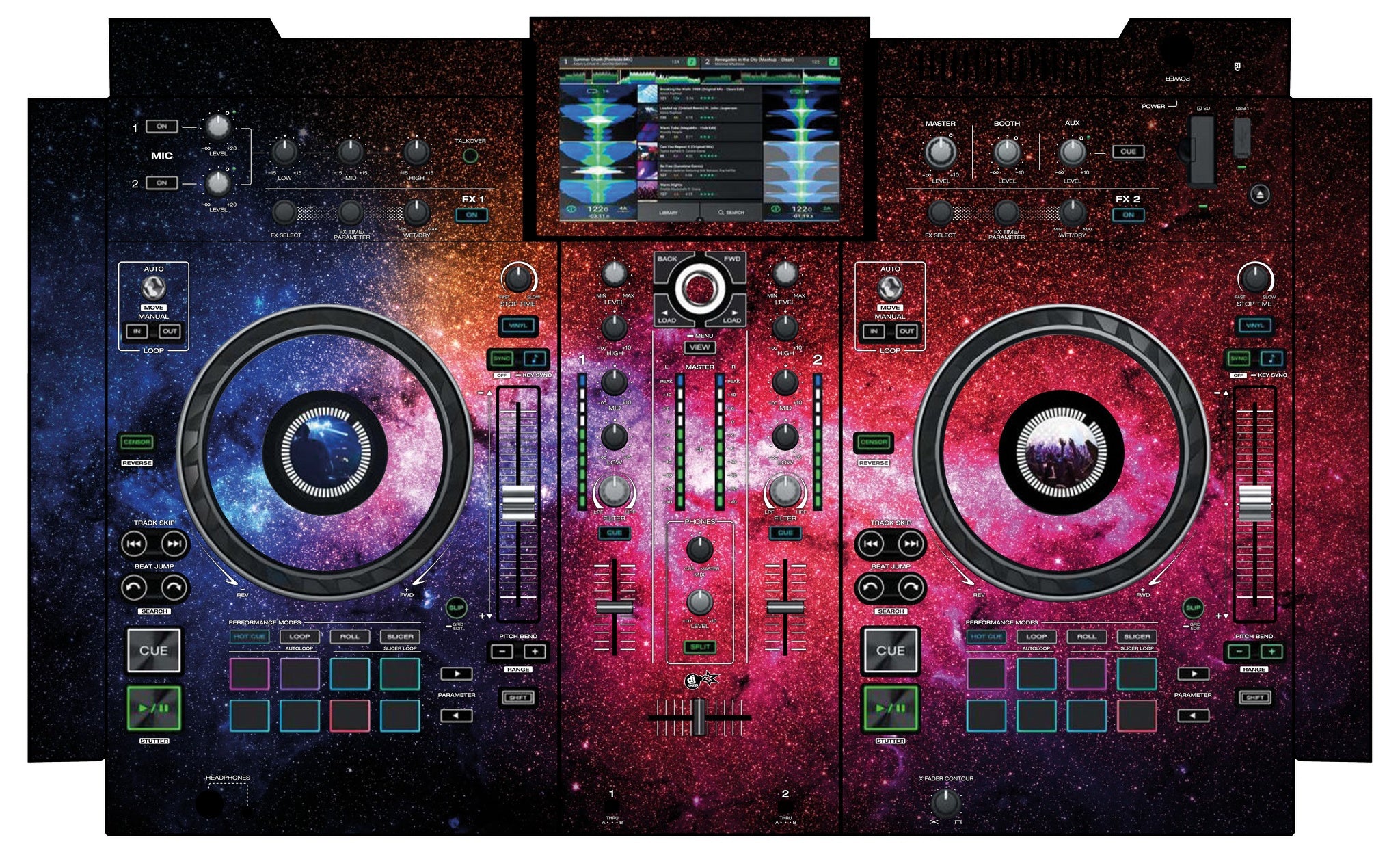 Denon DJ PRIME 2 Skin Galactica