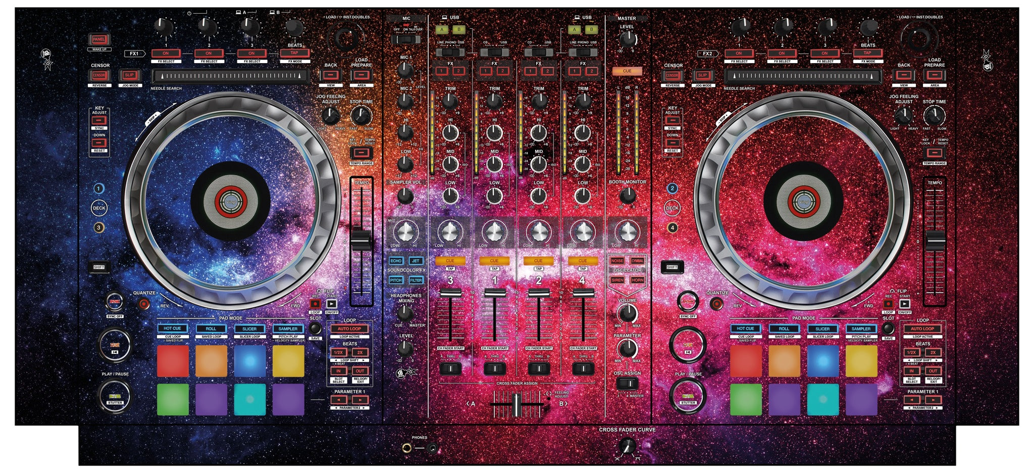 Pioneer DJ DDJ SZ 2 Skin Galactica