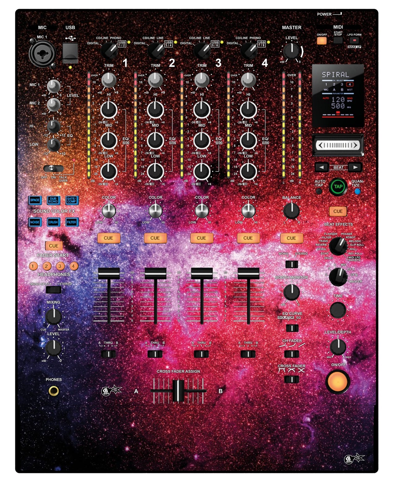 Pioneer DJ DJM 900 NEXUS Skin Galactica