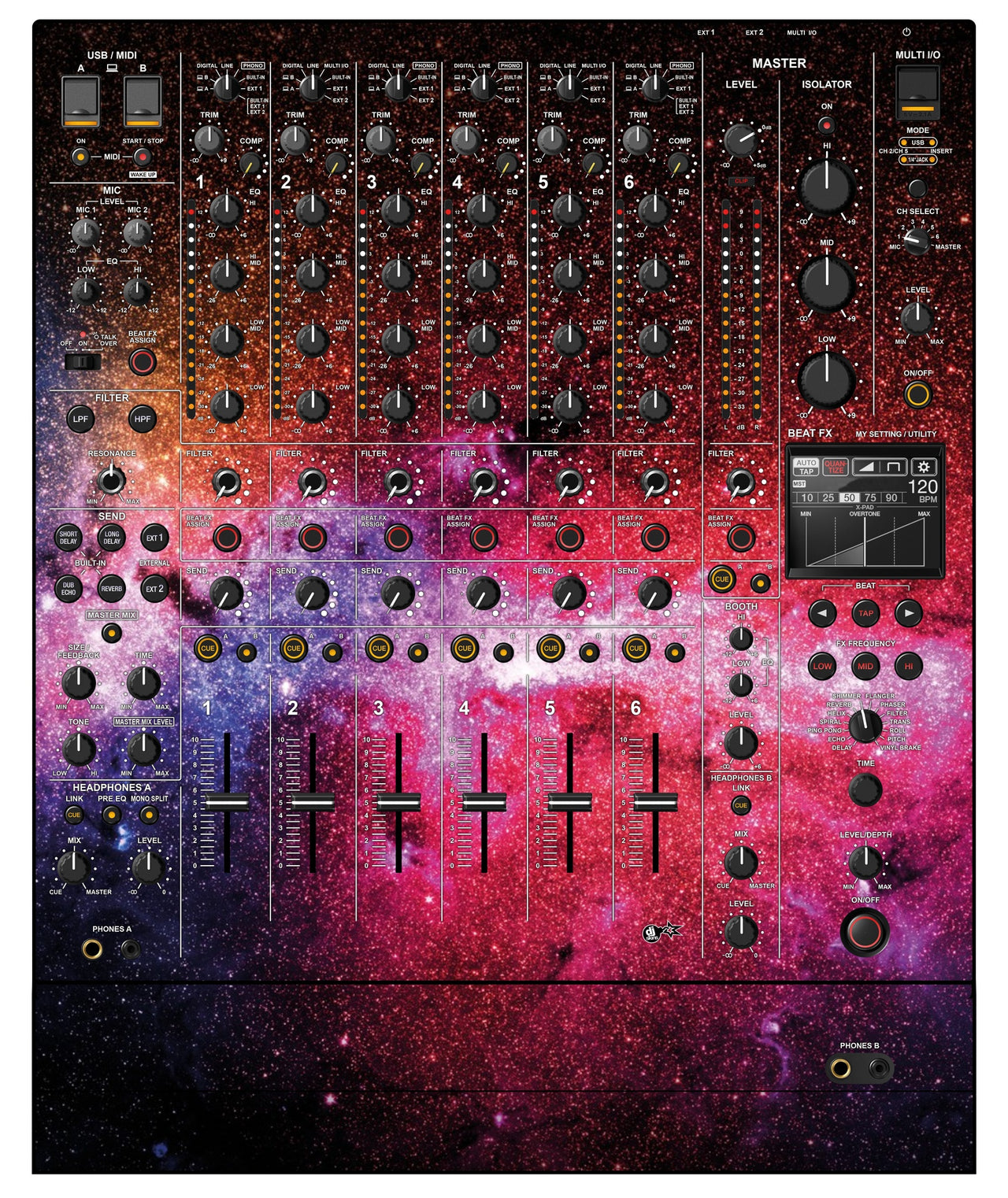 Pioneer DJ DJM V10 LF Skin Galactica
