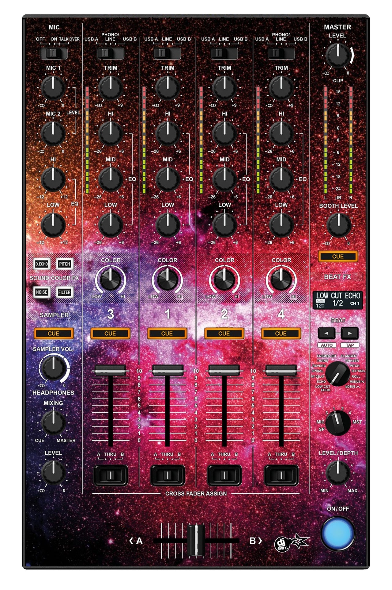 Pioneer DJ DDJ 1000 SRT MIXER Skin Galactica