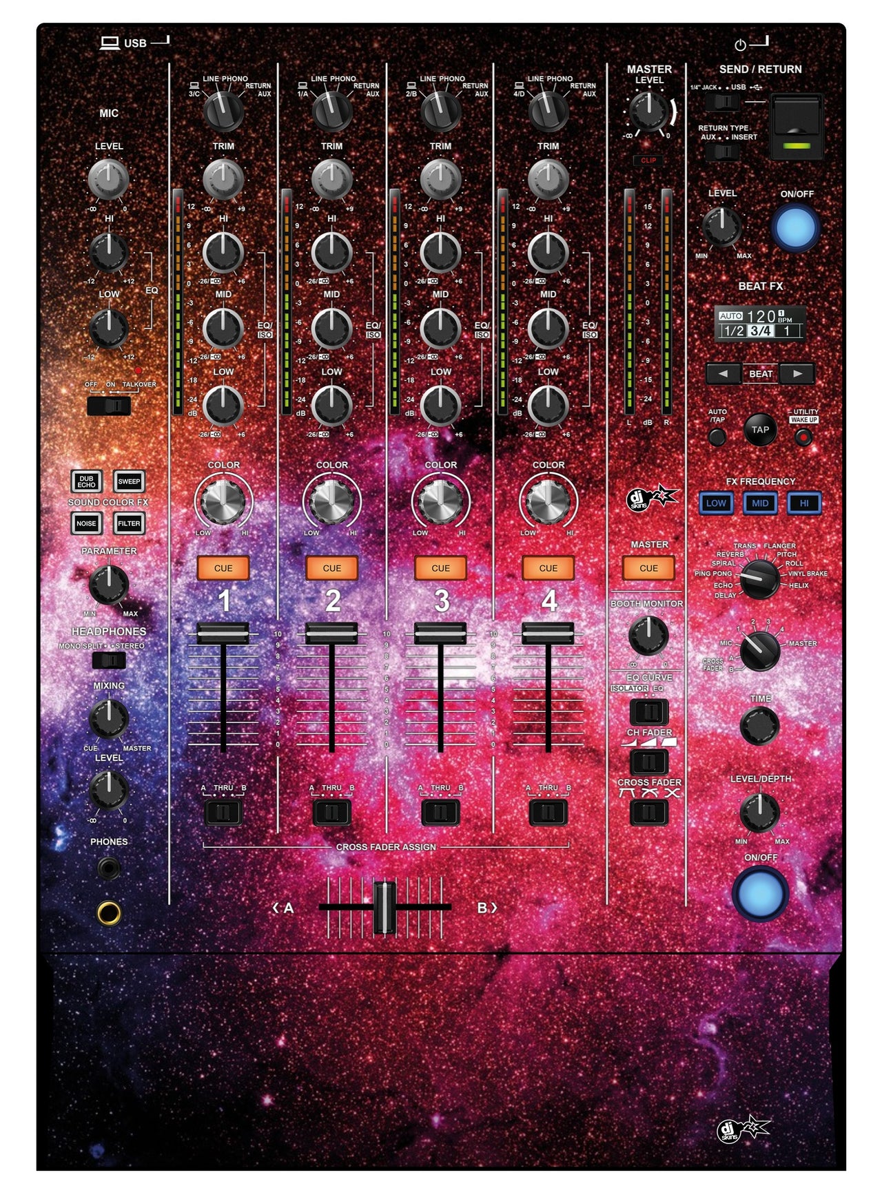 Pioneer DJ DJM 750 MK2 Skin Galactica