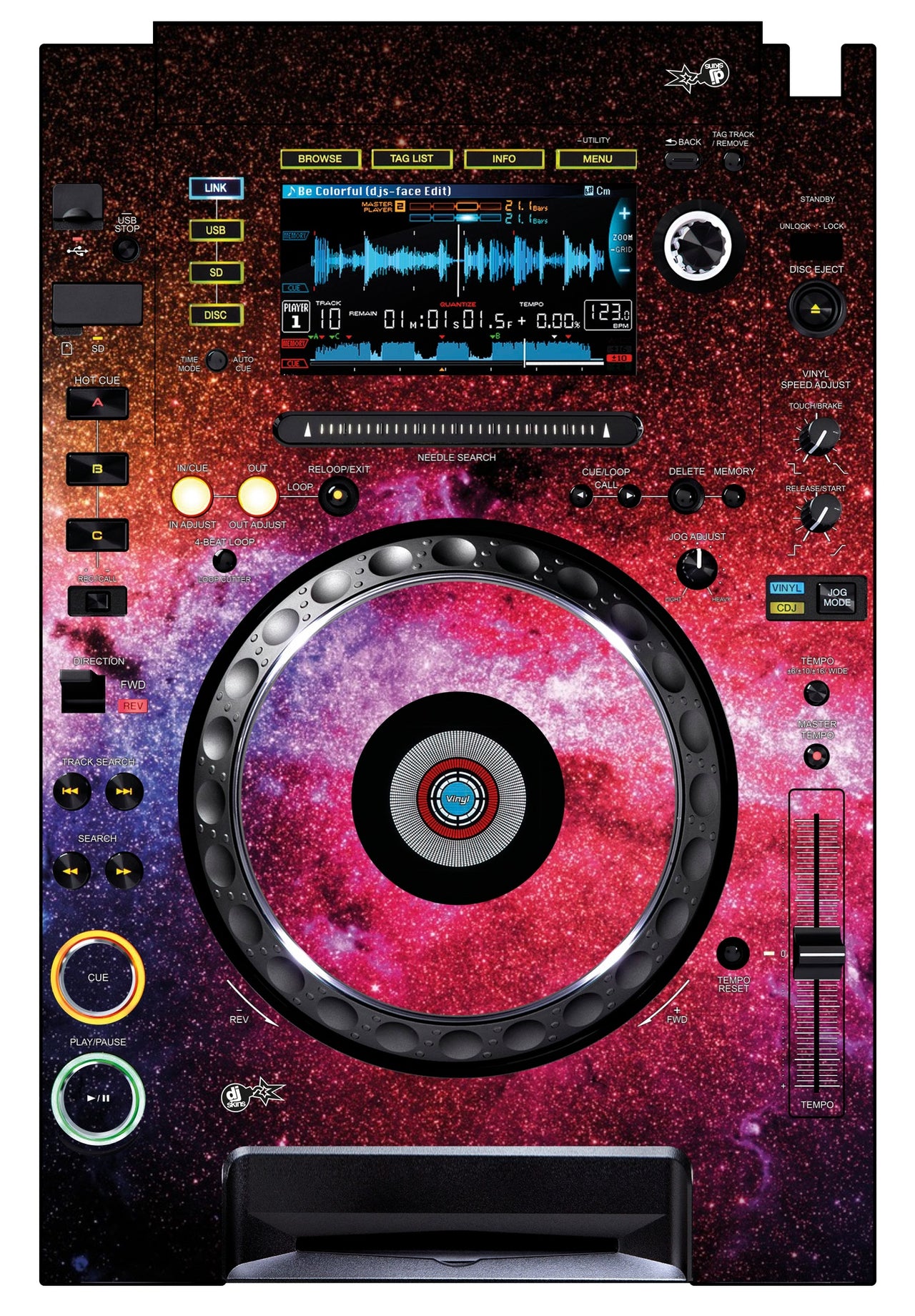 Pioneer DJ CDJ 2000 Skin Galactica