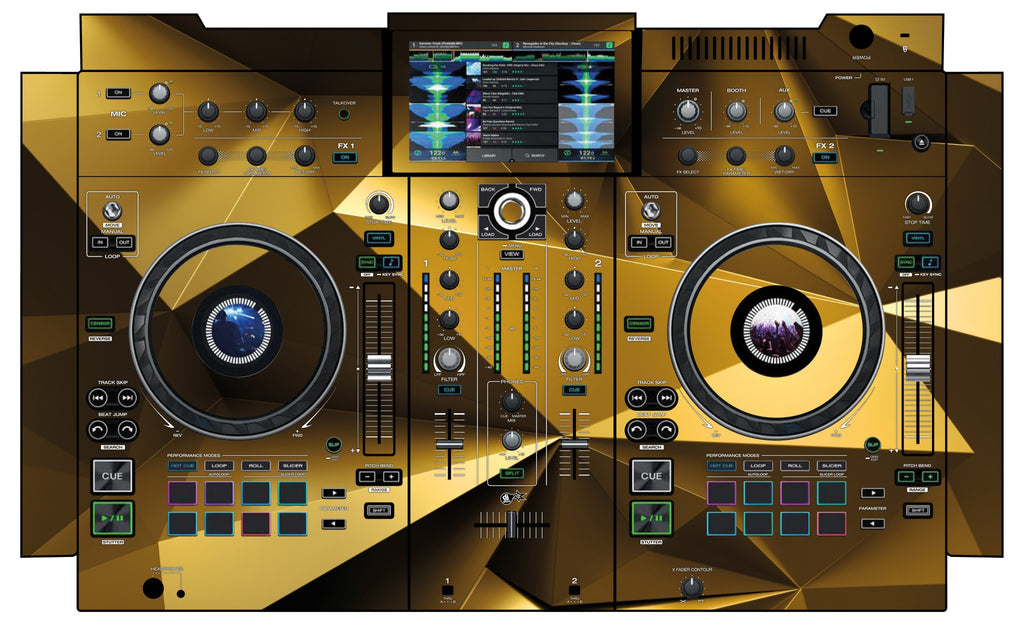 Denon DJ PRIME 2 Skin Golden Polygon