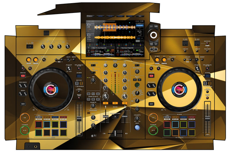 DJ Skins® Pioneer DJ DDJ 400 Skin Golden Polygon