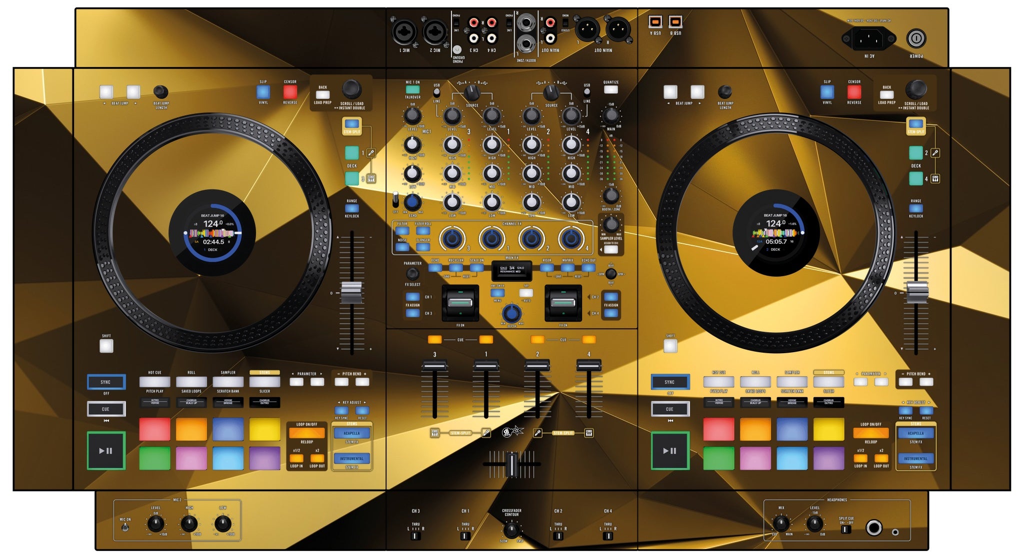 Rane FOUR Skin Golden Polygon