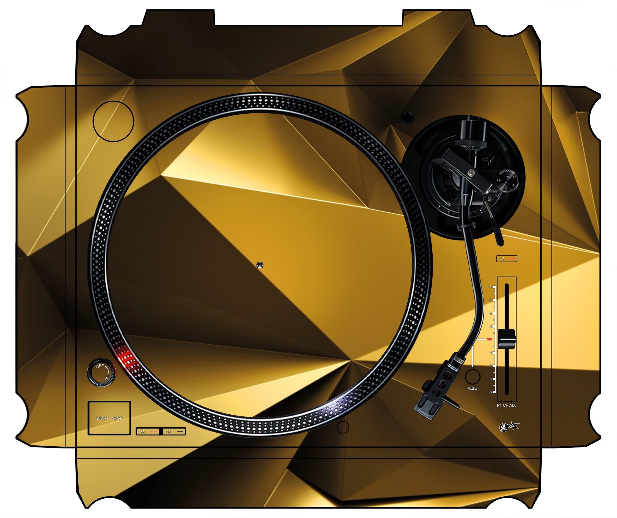 Technics 1200 / 1210 MK7 Skin Golden Polygon