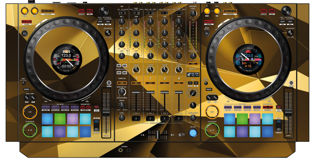 Pioneer DJ DDJ 1000 SRT Skin Golden Polygon