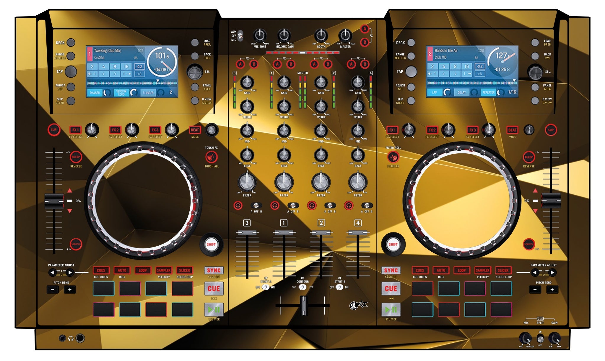 Numark NV Skin Golden Polygon