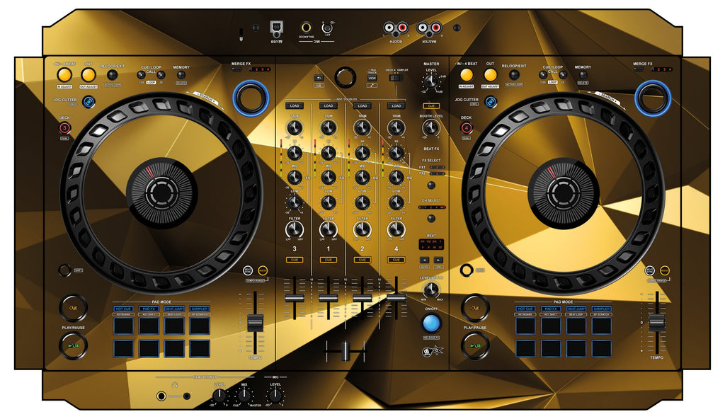 Pioneer DJ DDJ FLX6 Skin Golden Polygon