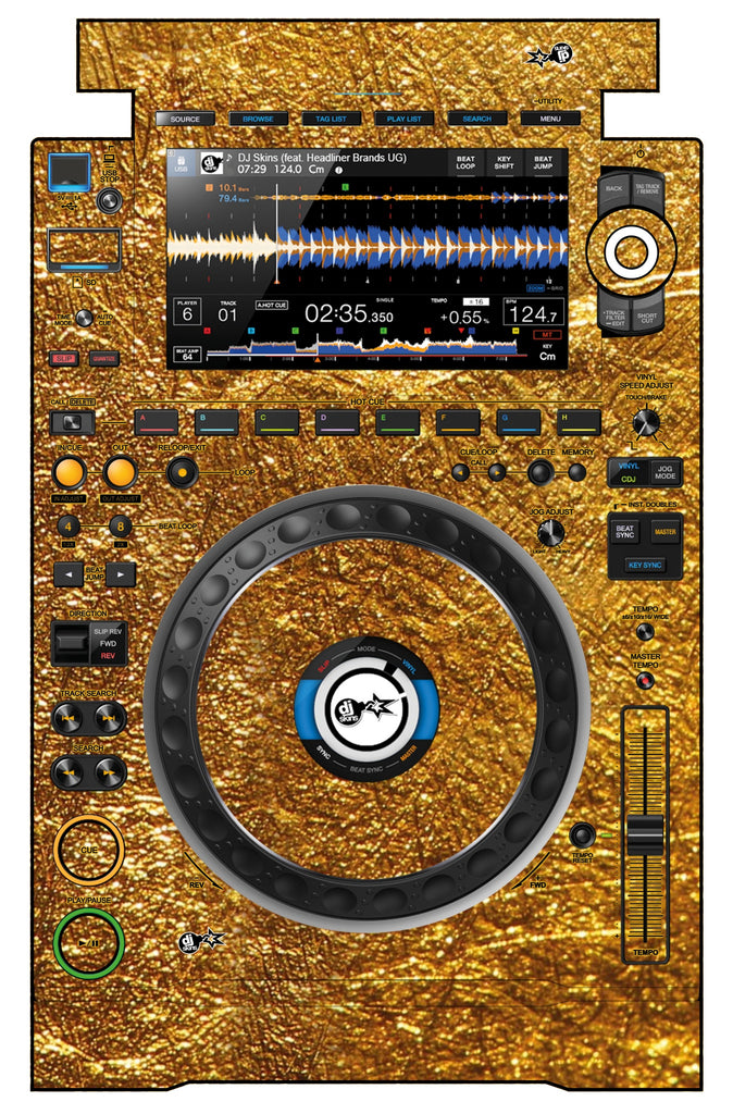 Pioneer DJ CDJ 3000 Skin Golden Treasure