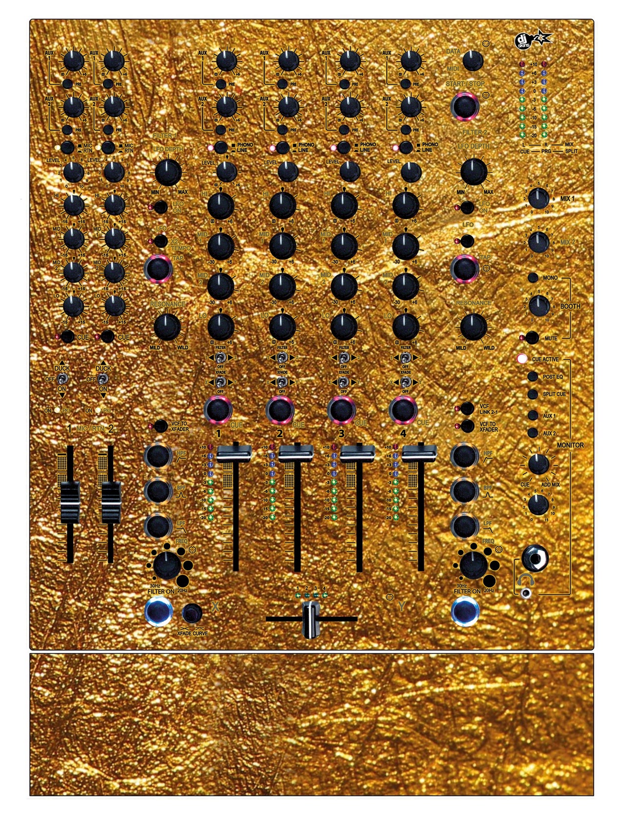 Allen and Heath XONE 92 Skin Golden Treasure