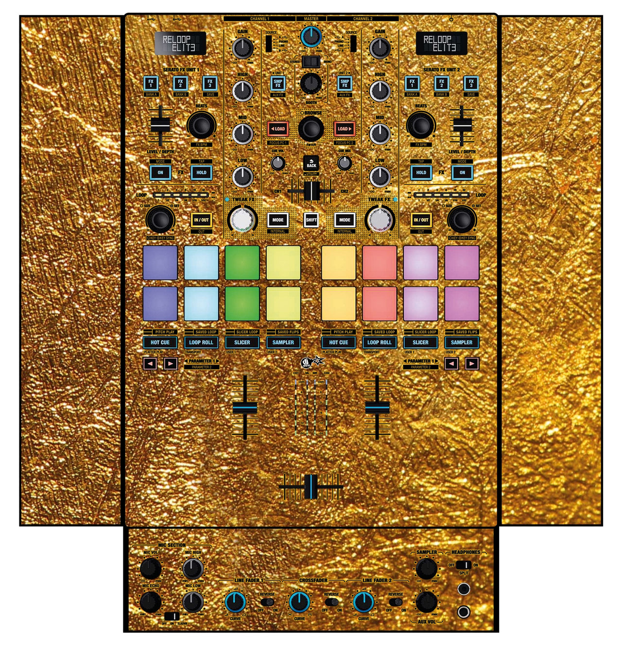 Reloop Elite Skin Golden Treasure
