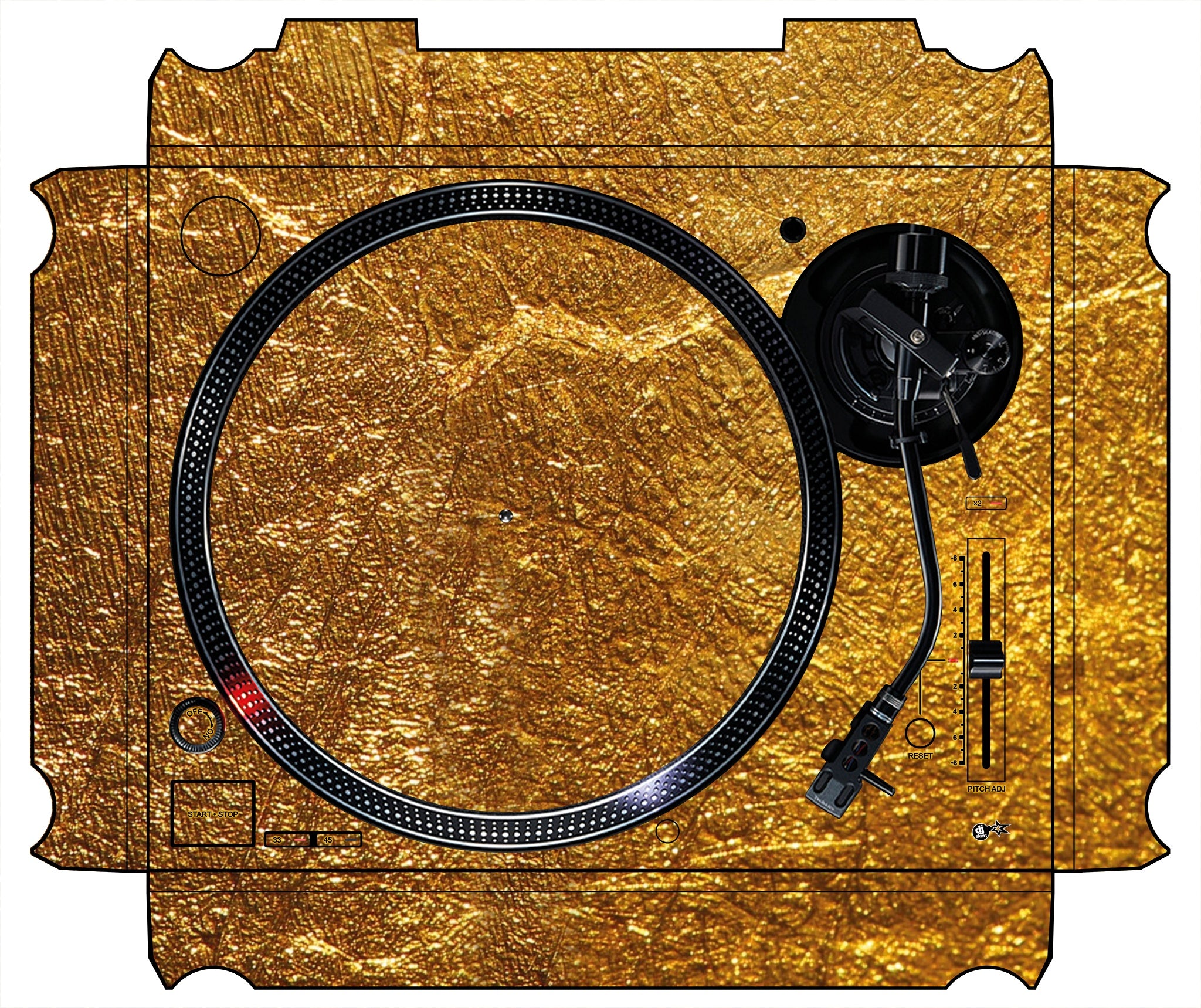 Technics 1200 / 1210 MK7 Skin Golden Treasure