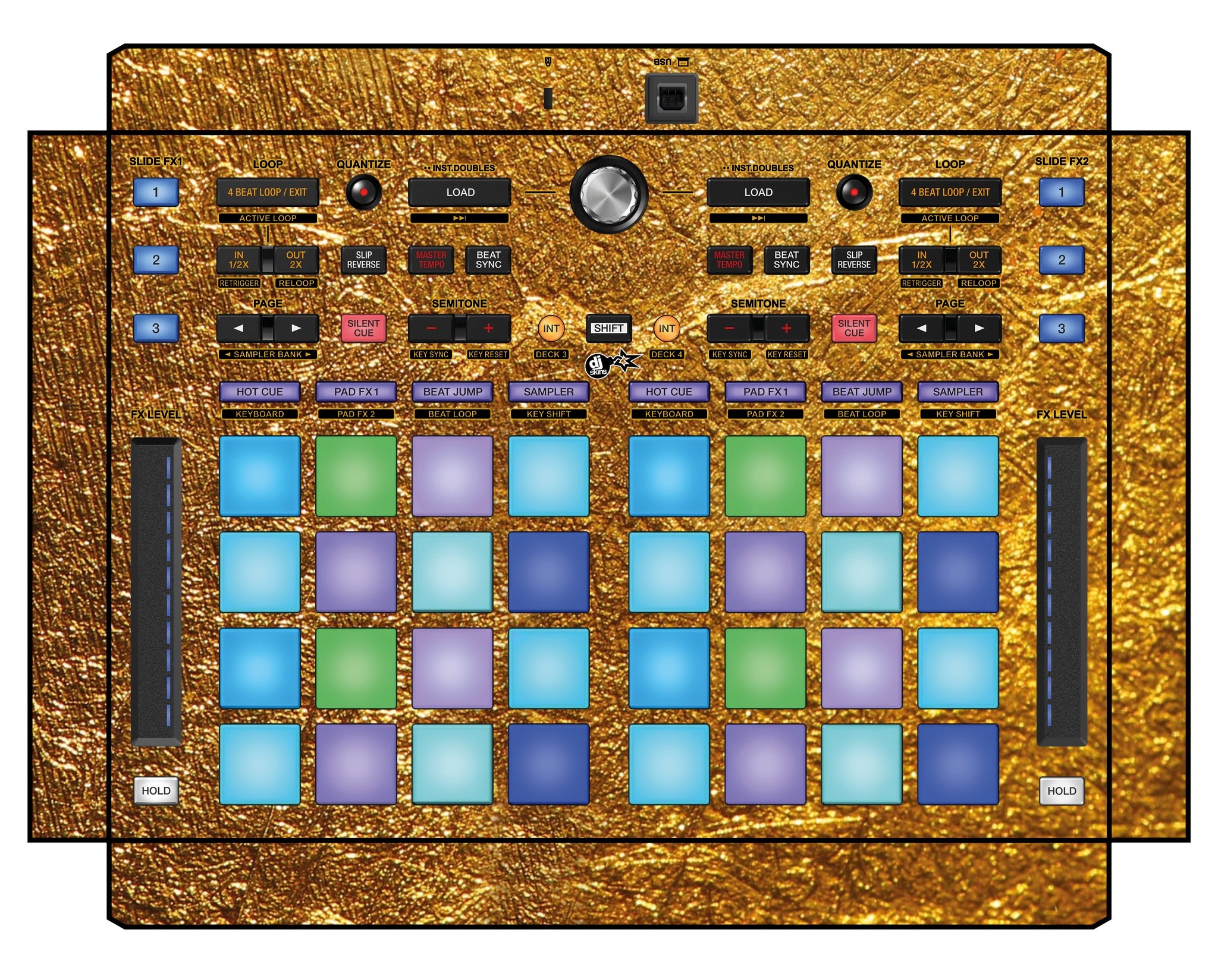 Pioneer DJ DDJ XP 1 Skin Golden Treasure
