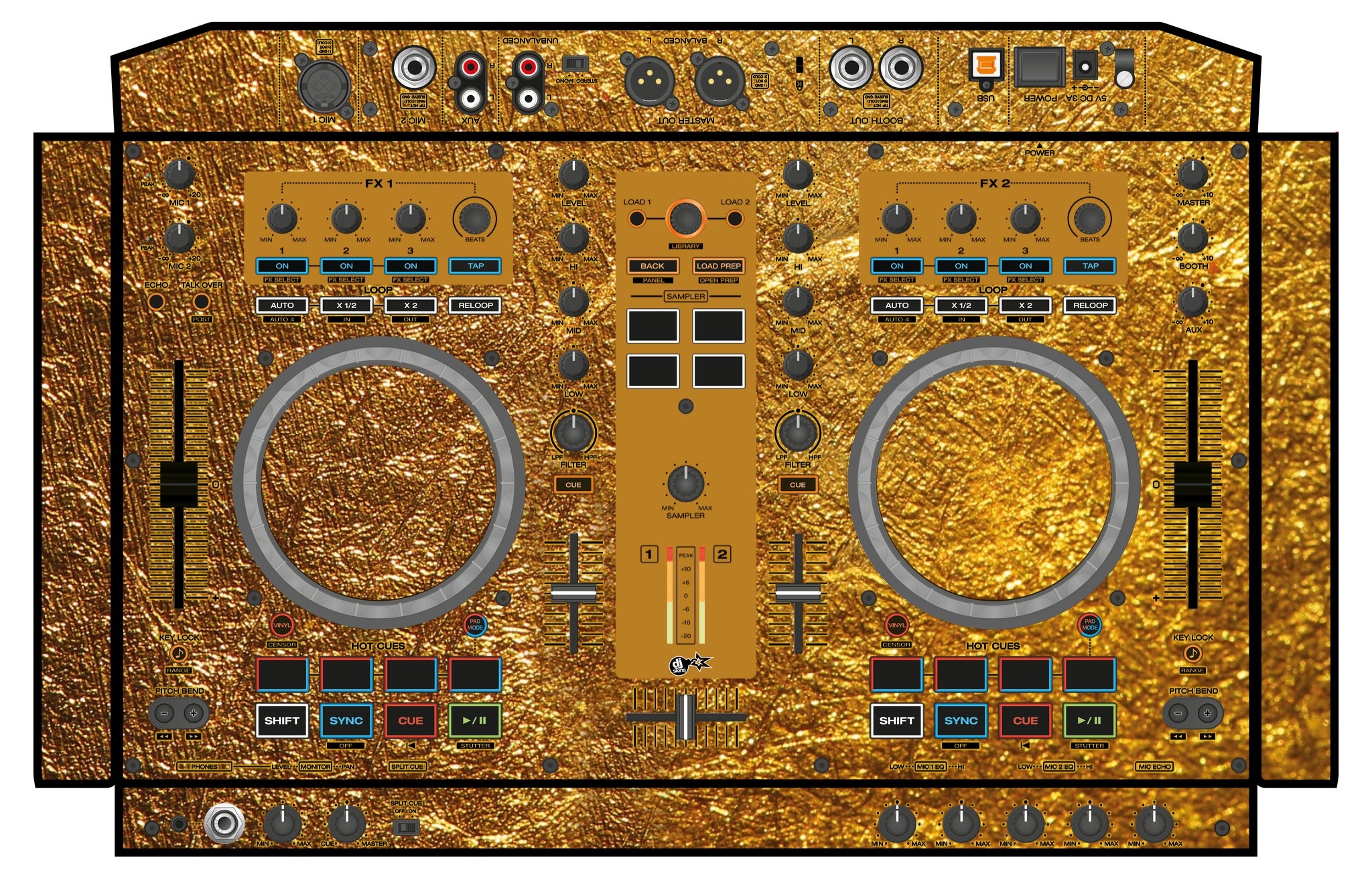 Denon DJ MC 4000 Skin Golden Treasure