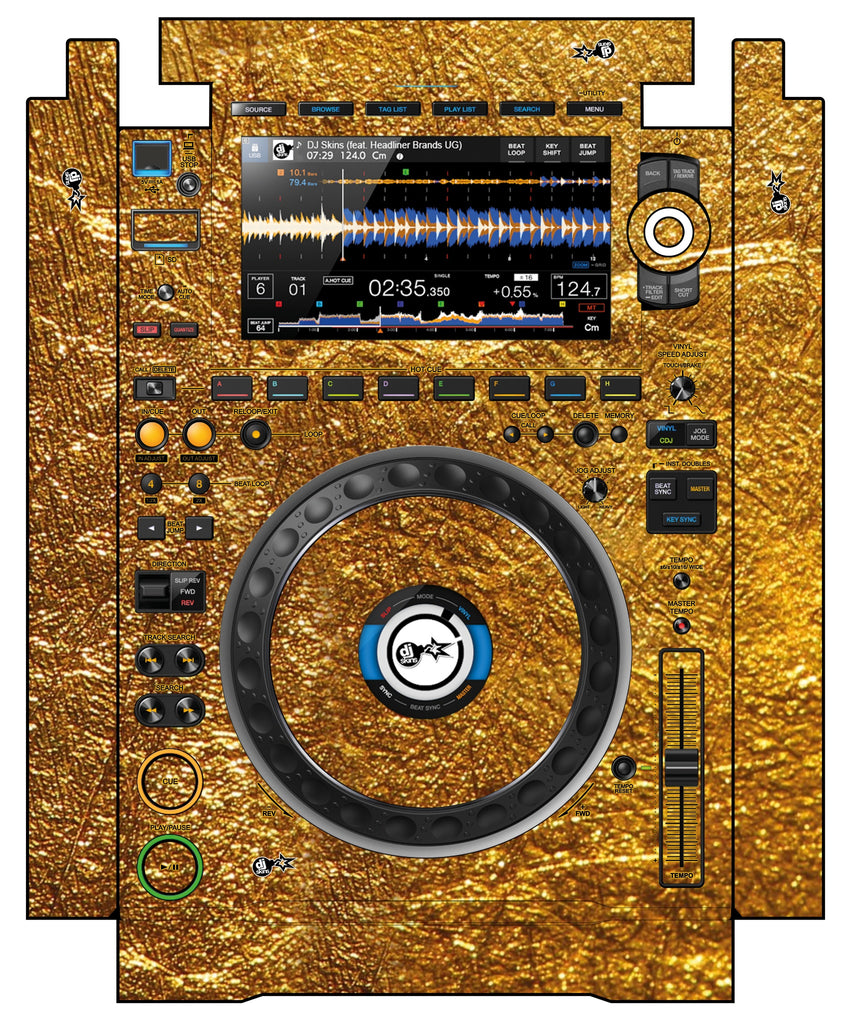 Pioneer DJ CDJ 3000 incl. SIDES Skin Golden Treasure