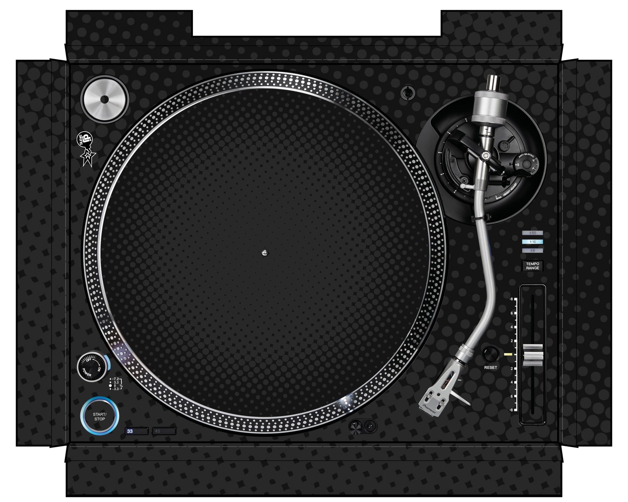 Pioneer DJ PLX 1000 Skin Gradienter Black