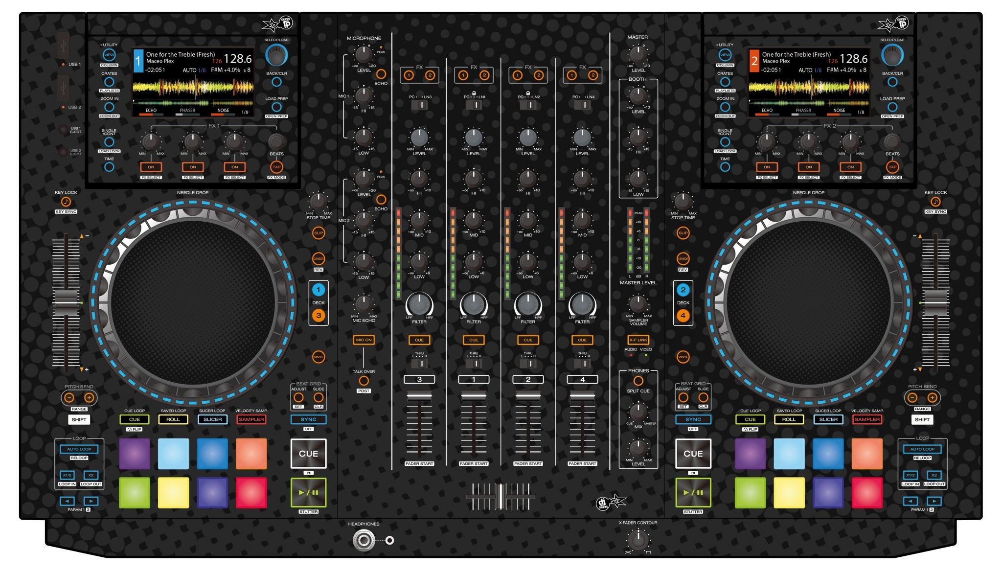 Denon DJ MCX 8000 Skin Gradienter Black