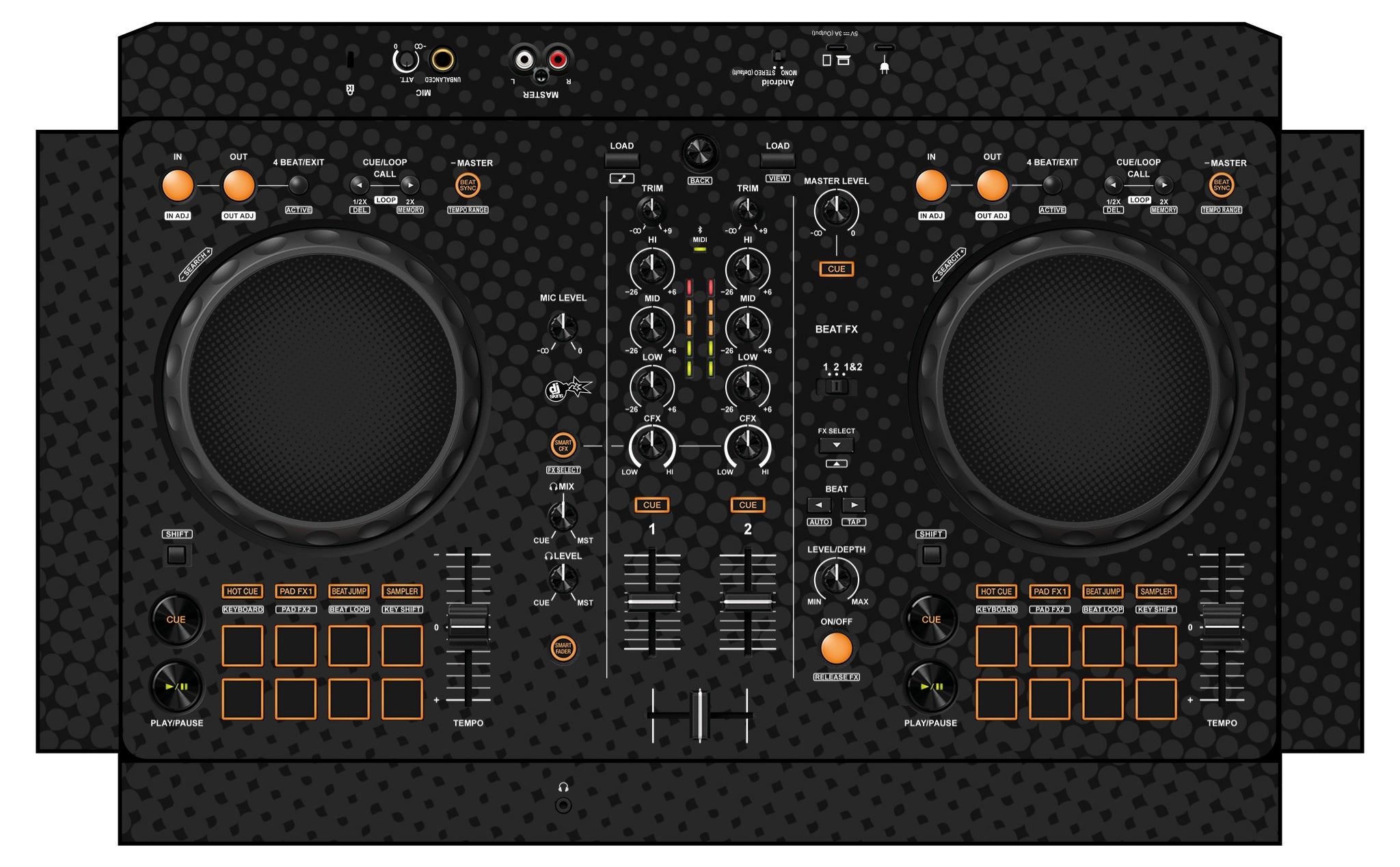 Pioneer DJ コントローラー 黒 ddj-flx4 DDJ-FLX4 - マルチアプリ対応2ch DJコントローラー (Black)