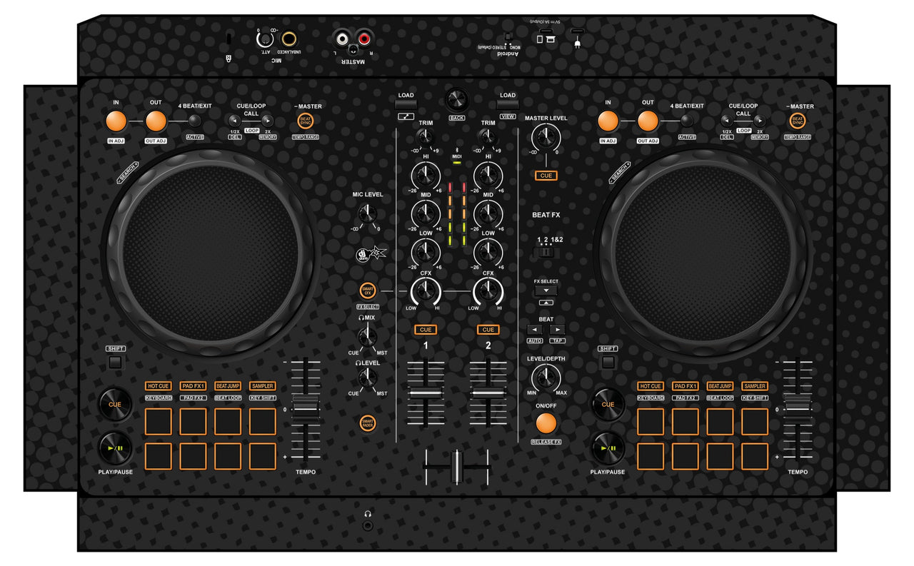 Pioneer DJ DDJ FLX 4 Skin Gradienter Black