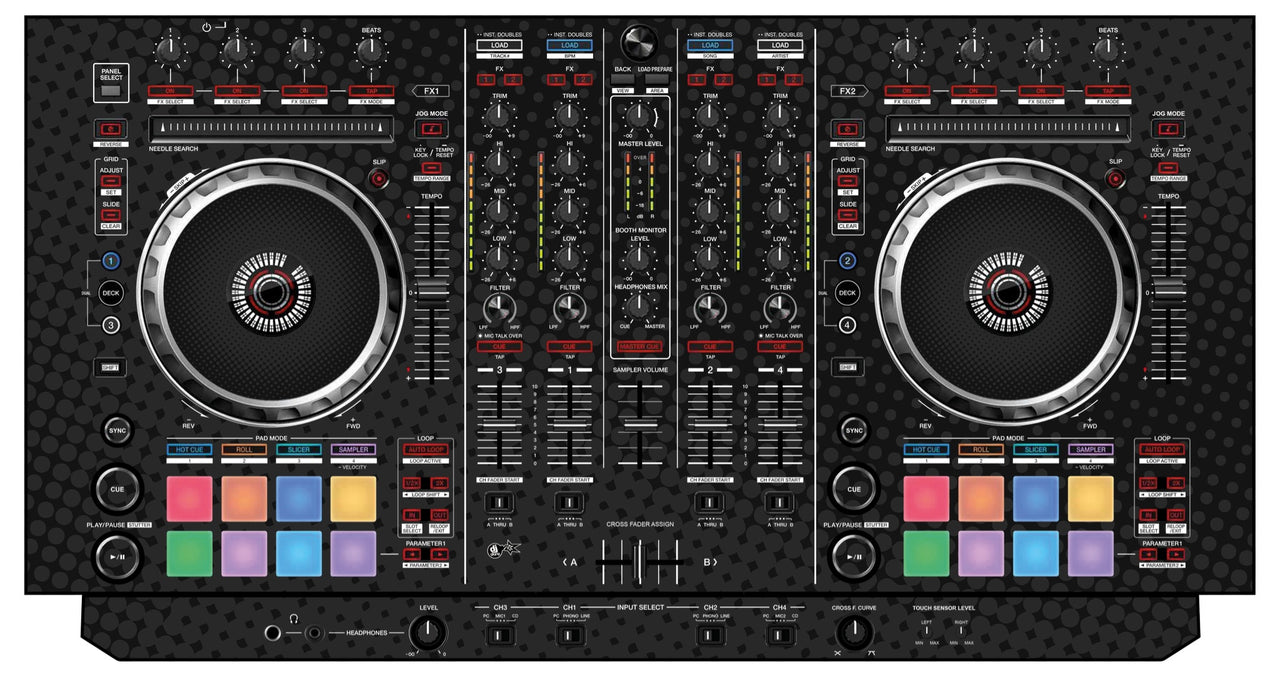 Pioneer DJ DDJ SX Skin Gradienter Black