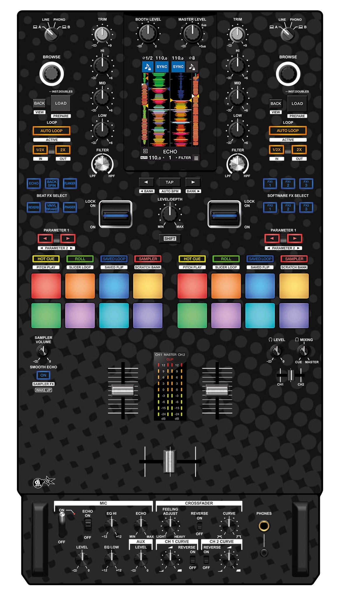 Pioneer DJ DJM S11 Skin Gradienter Black